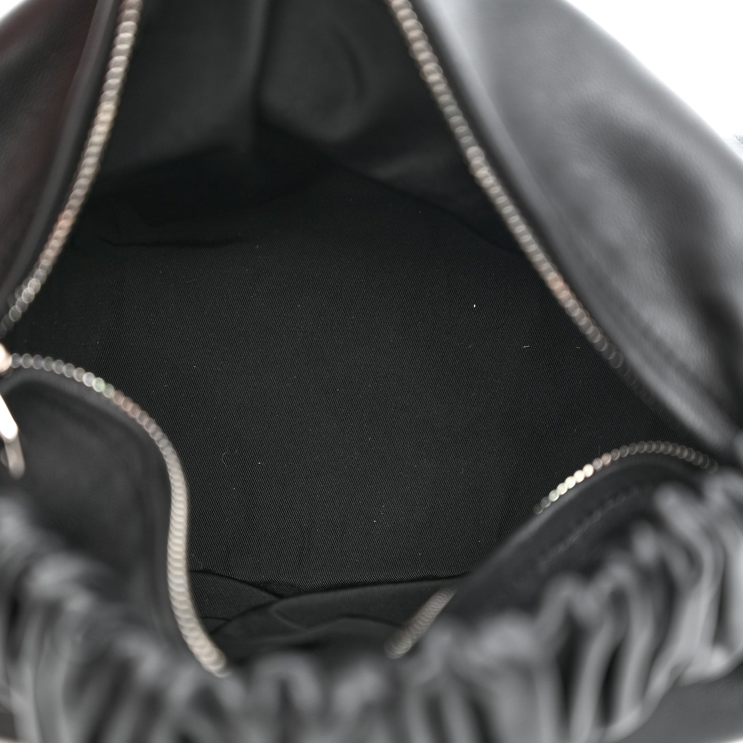 Lambskin Mini Scrunchie Bag Black