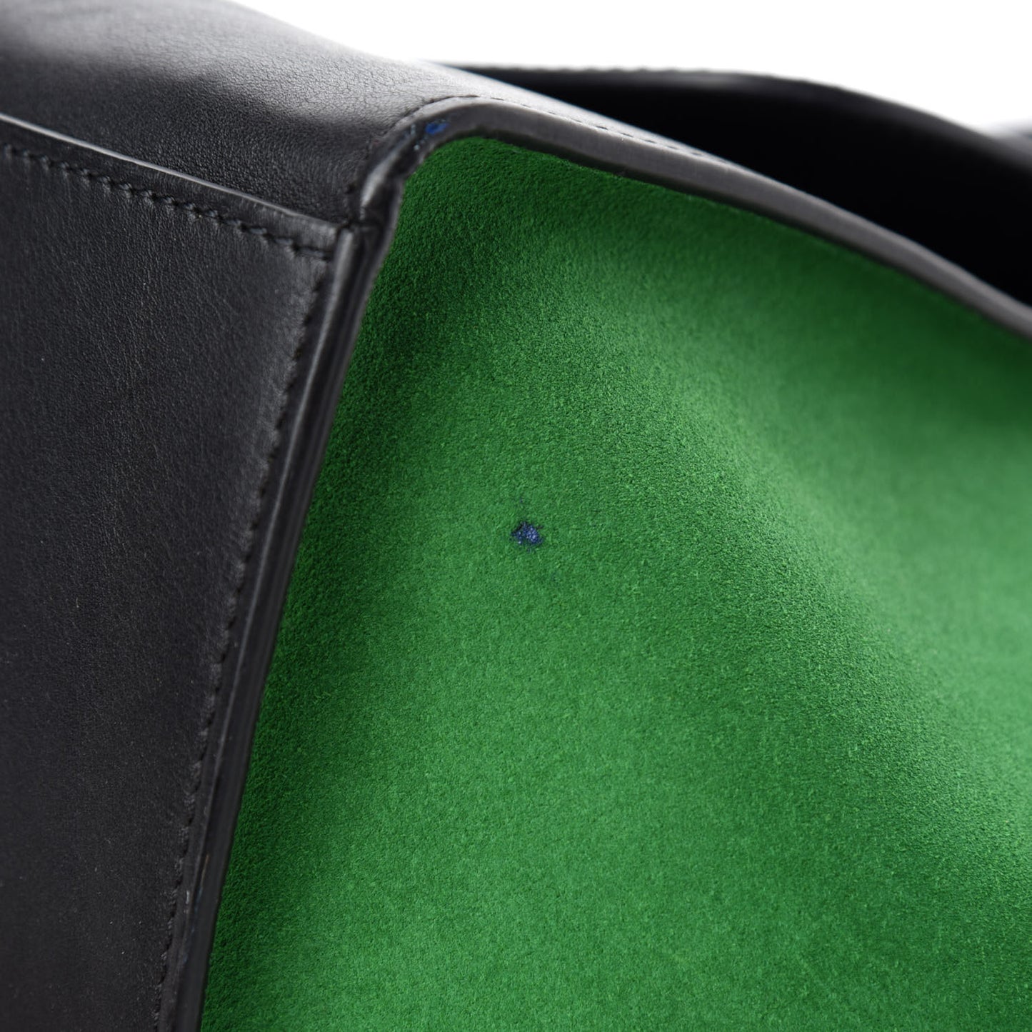 Smooth Calfskin Suede Medium Tri-Color Trapeze Grass