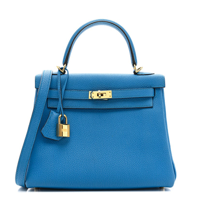 Hermes Togo Kelly Retourne 25 Bleu Zanzibar 1 of 14