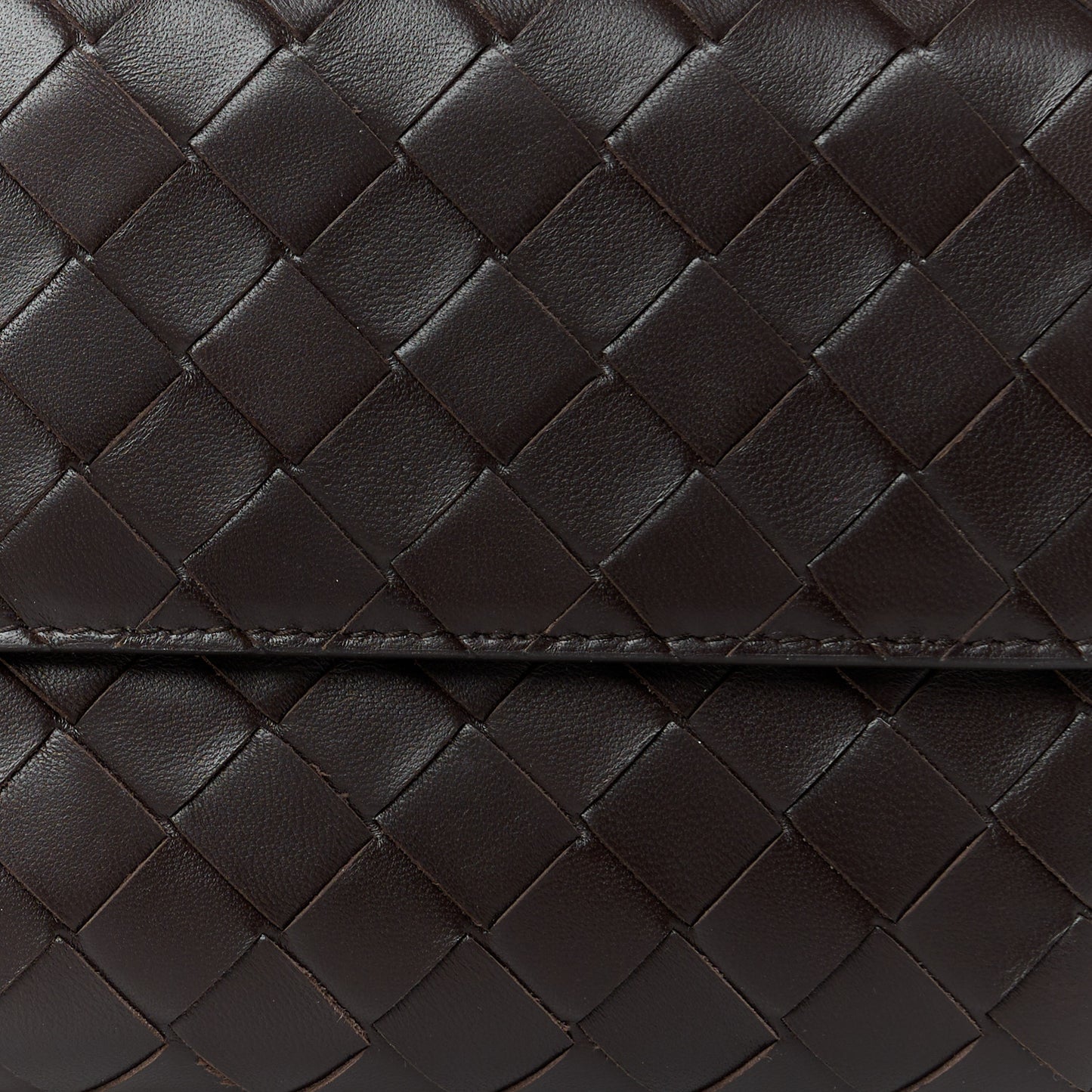 Nappa Intrecciato Long Andiamo Top Handle Clutch Fondant