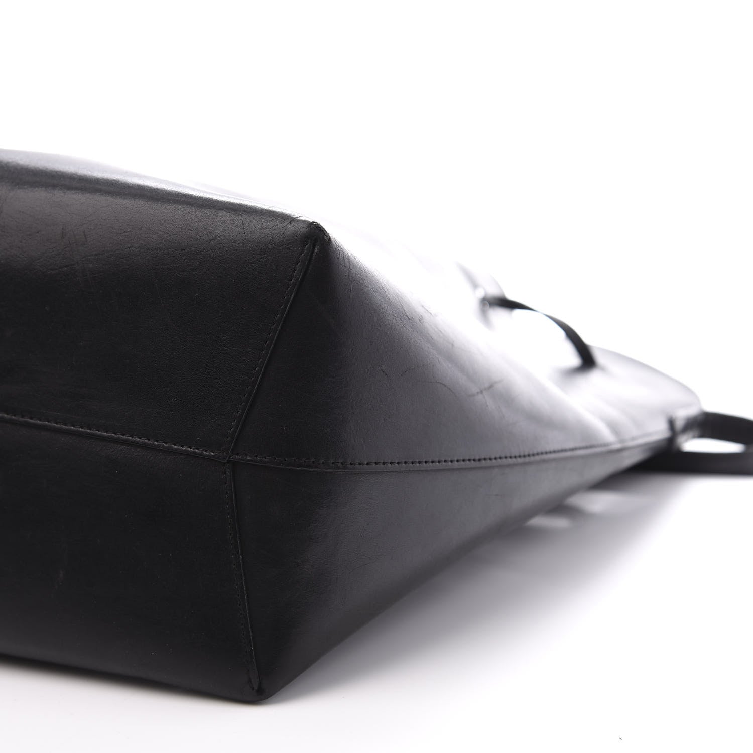 Mansur Gavriel Vegetable Tanned Calfskin Bucket Bag Black Royal 7 of 9