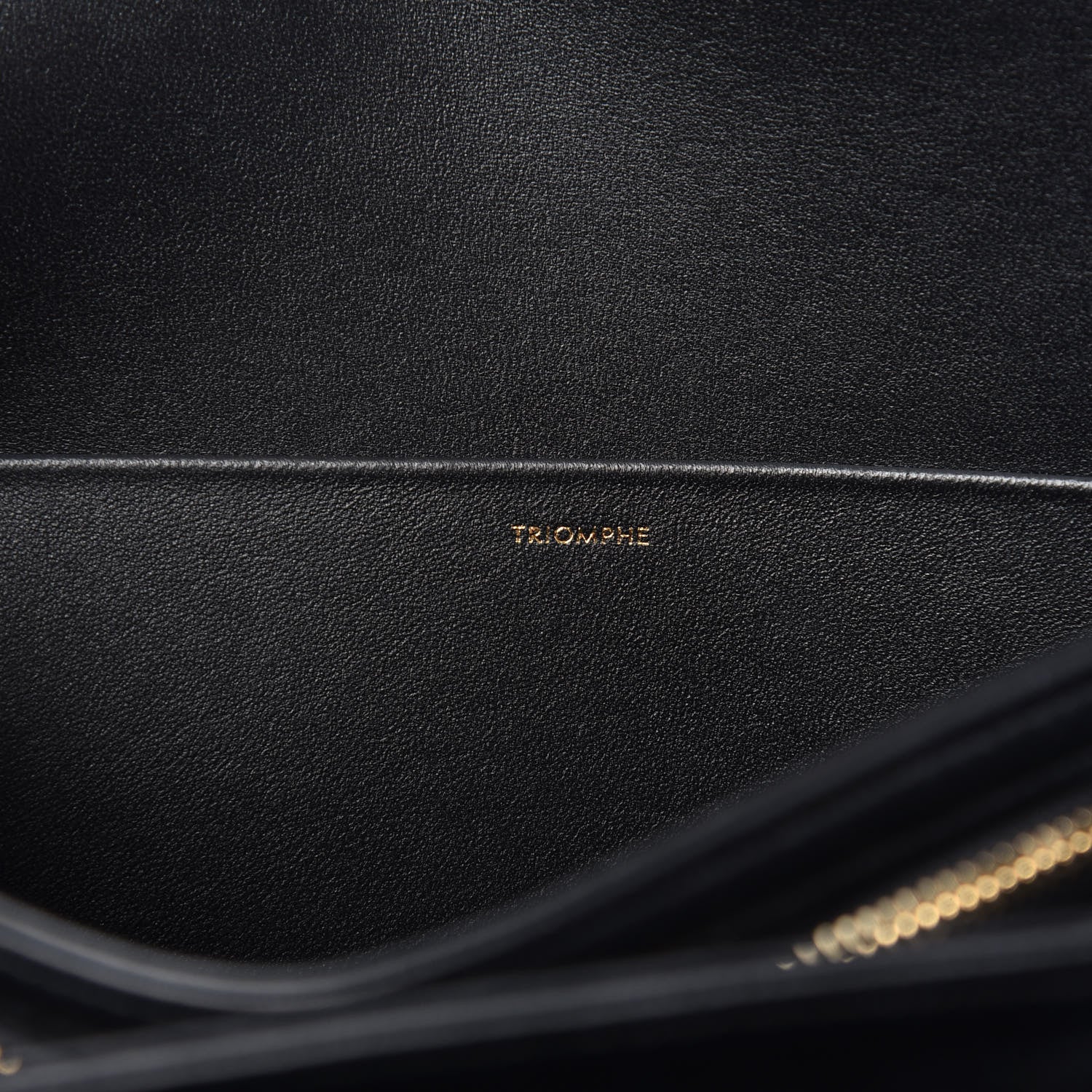 Celine Shiny Calfskin Medium Triomphe Black 7 of 10