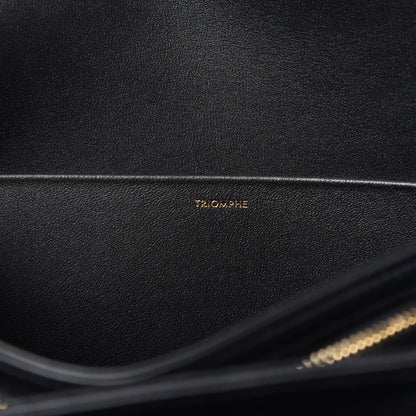 Celine Shiny Calfskin Medium Triomphe Black 7 of 10