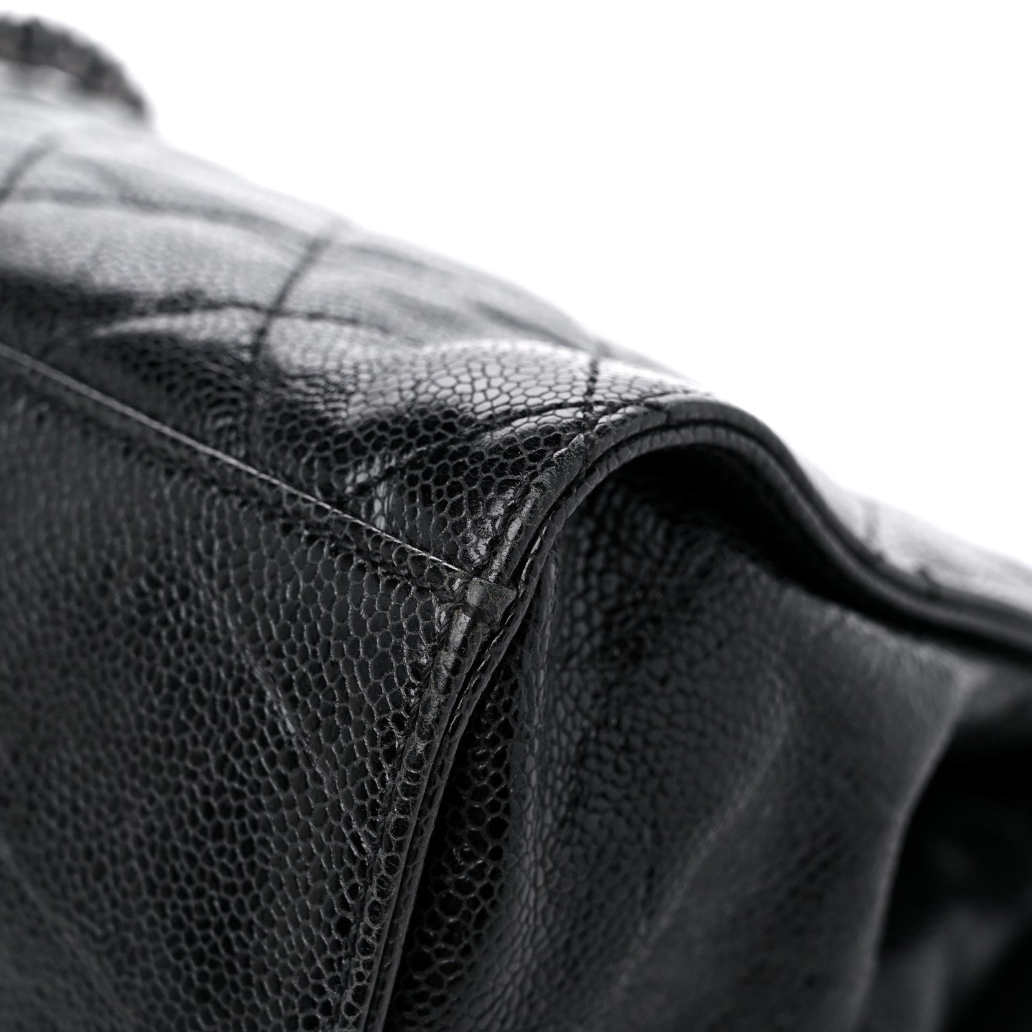 Chanel Crumpled Grained Calfskin Jumbo CC Crave Flap Black 11 of 15