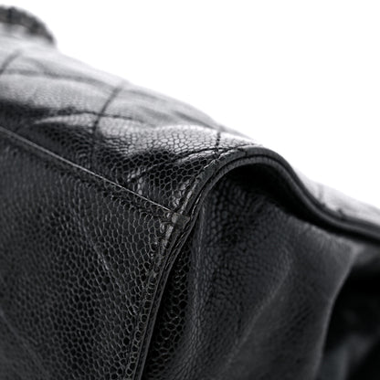 Chanel Crumpled Grained Calfskin Jumbo CC Crave Flap Black 11 of 15