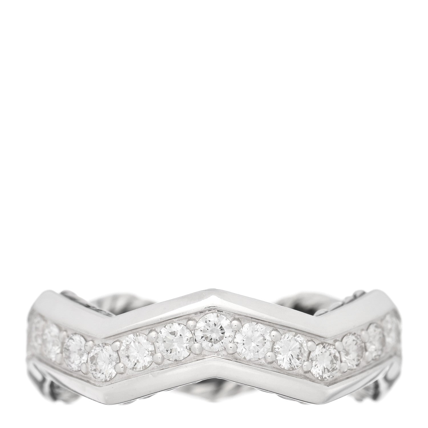 David Yurman Sterling Silver 5mm Zig Zag Stax Ring 52 6 1 of 4