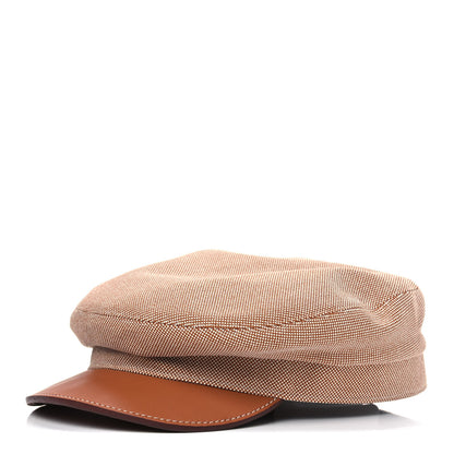Hermes Cotton Silk Swift Clou de Selle Vauban Cap 58 Marron Alezan Gold 1 of 5