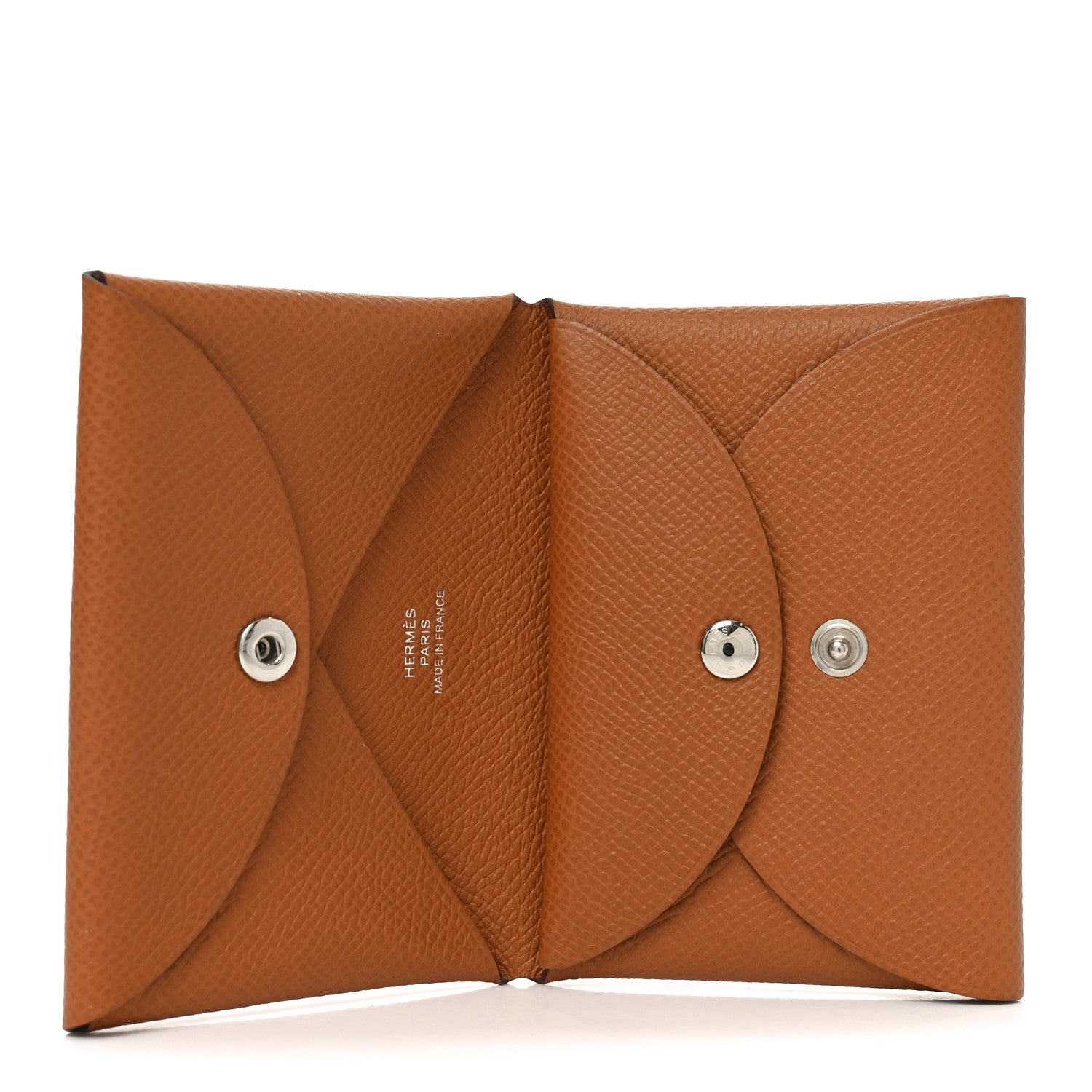 Hermes Epsom Calvi Duo Card Case Gold 5 of 8