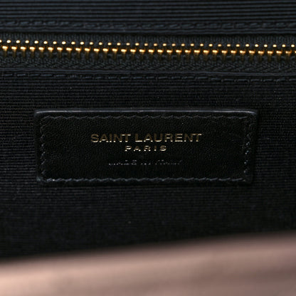 Saint Laurent Grain De Poudre Matelasse Chevron Large Monogram Satchel Nude Powder 5 of 9