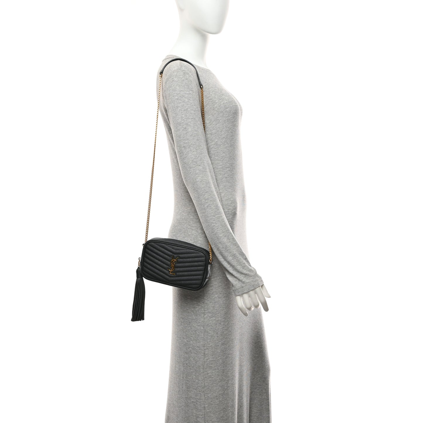 Grain De Poudre Matelasse Monogram Mini Lou Camera Bag Dark Smog