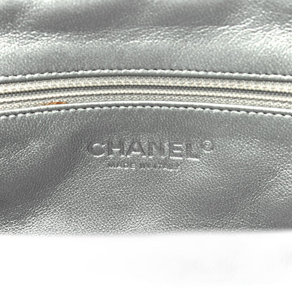 Chanel Metallic Aged Calfskin Quilted Timeless Clutch Silver 5 of 6