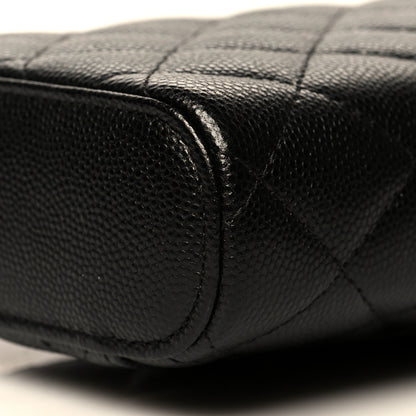 Chanel Caviar Quilted Phone Holder With Chain Black 10 of 10
