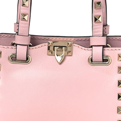 Valentino Garavani Vitello Mini Rockstud Tote Water Rose 8 of 12