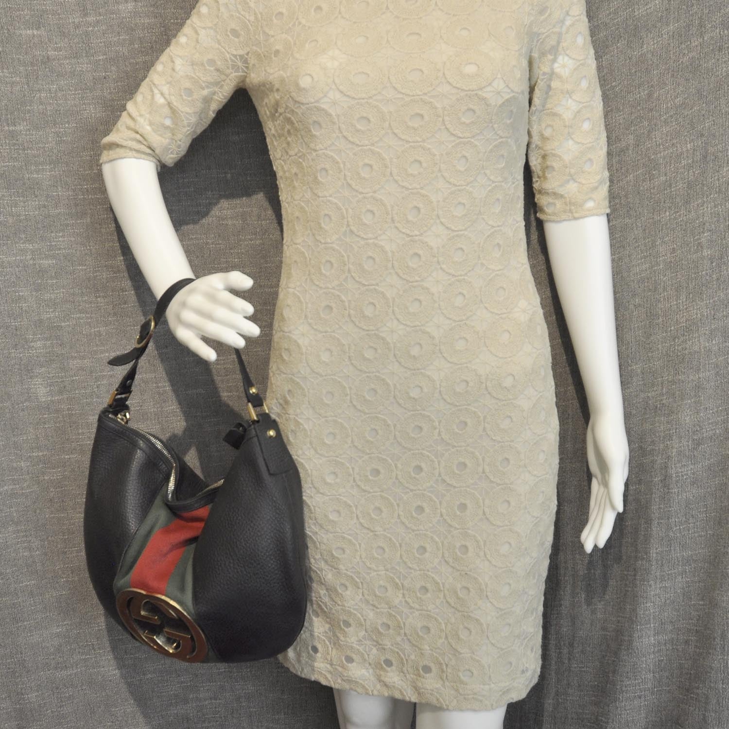 Gucci Leather Blondie Hobo Black 2 of 10