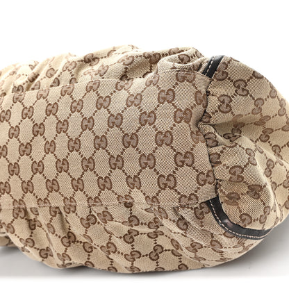 Gucci Monogram Large D Gold Hobo Dark Brown 10 of 11