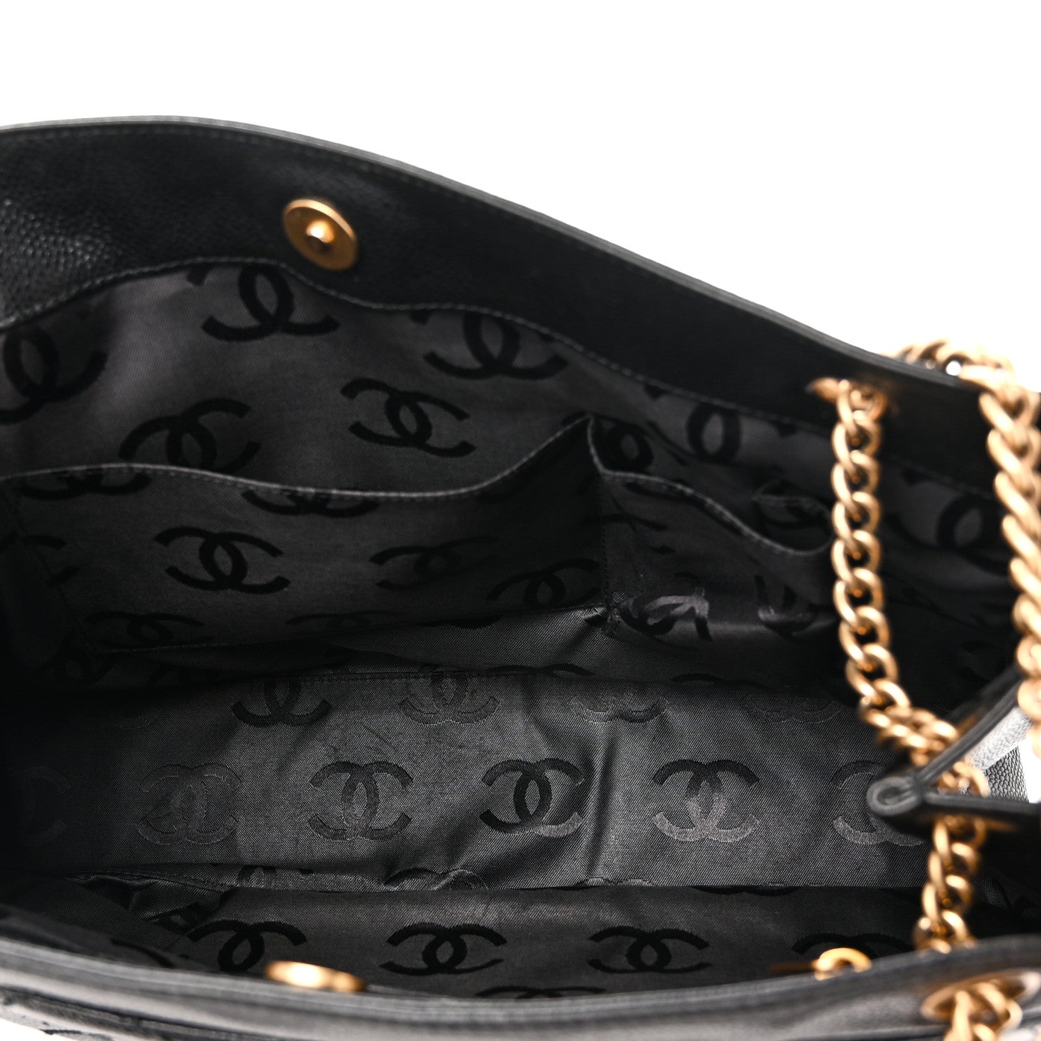 Chanel Caviar Quilted Shopping Tote Black 5 of 10
