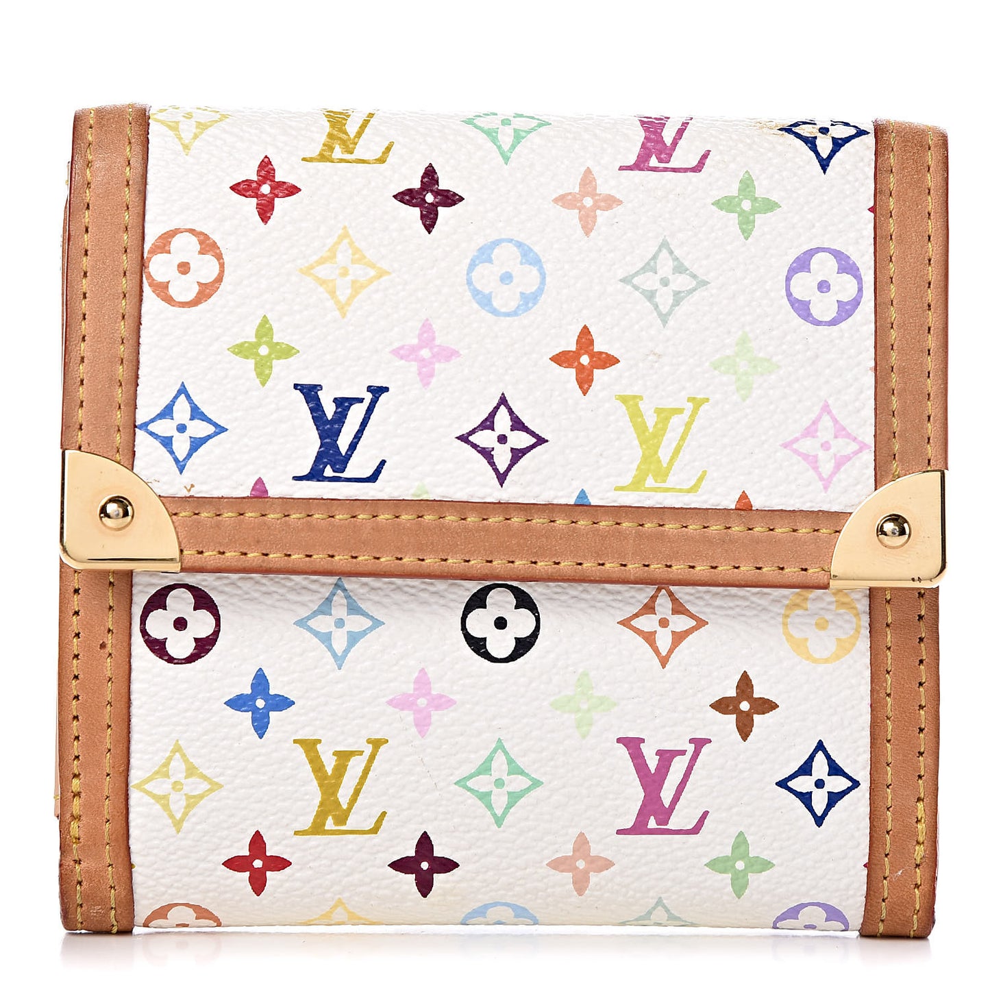 Monogram Multicolor Porte-Monnaie Billets Wallet White