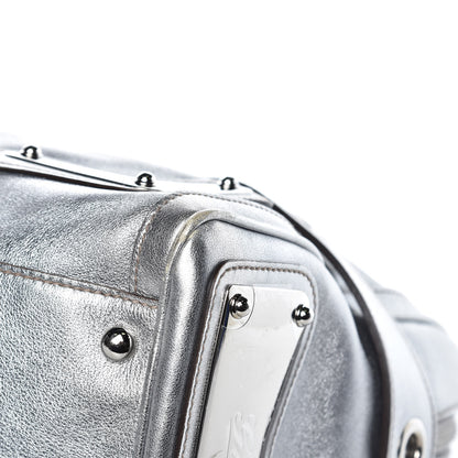 Gucci Metallic Calfskin Romy Boston Silver 10 of 12