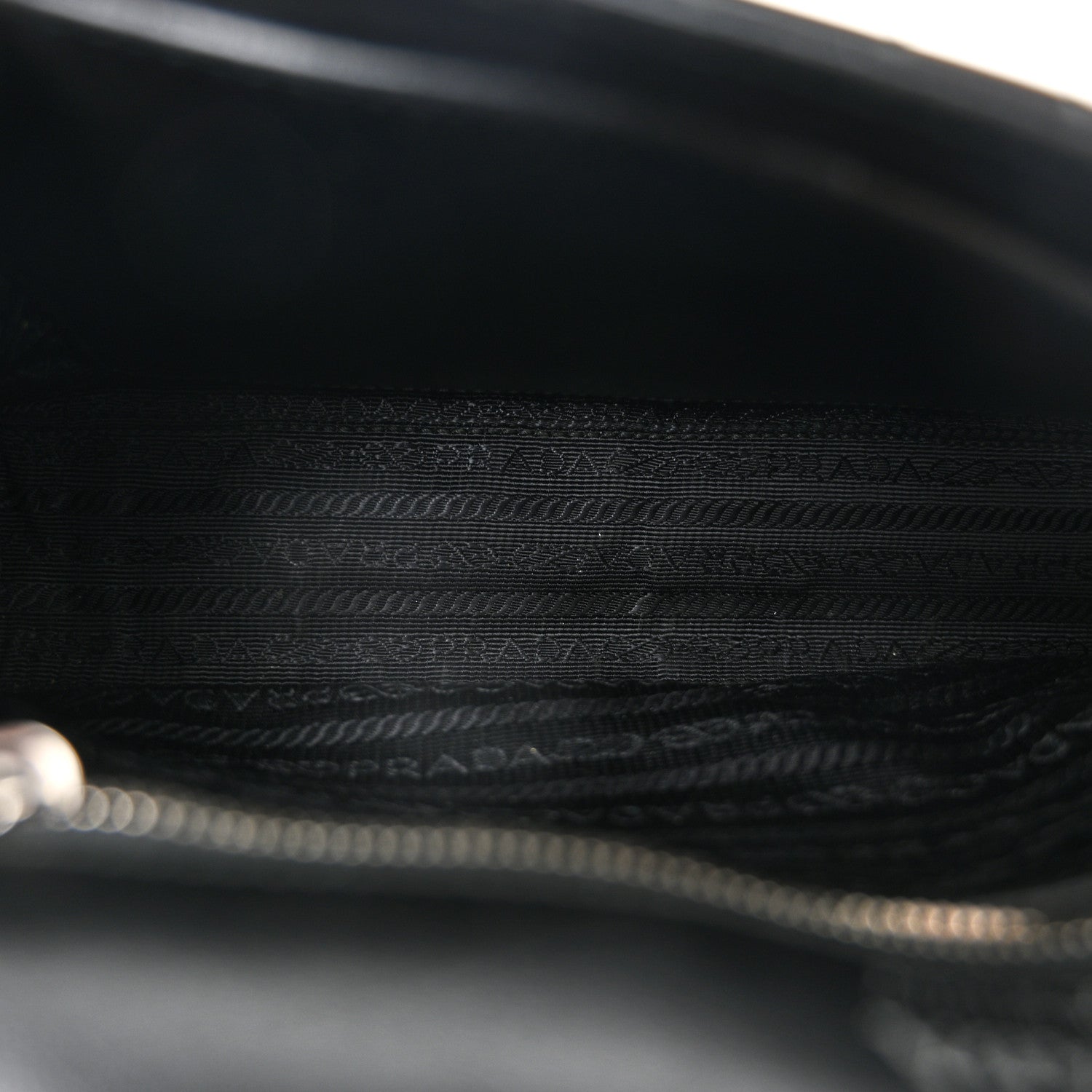 Prada Soft Calfskin Impunture Diagramme Medium Chain Flap Shoulder Bag Black 5 of 10
