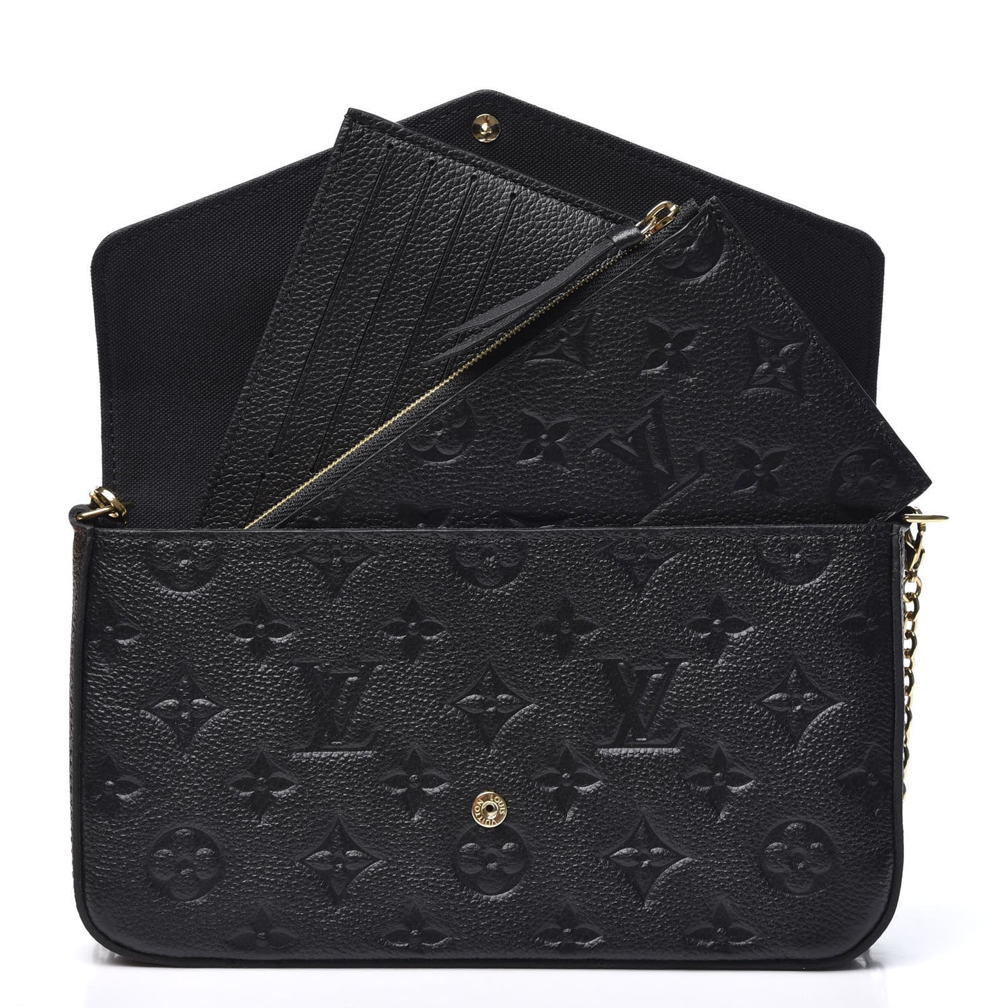 Empreinte Pochette Felicie Chain Wallet Black