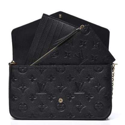 Louis Vuitton Empreinte Pochette Felicie Chain Wallet Black 7 of 12