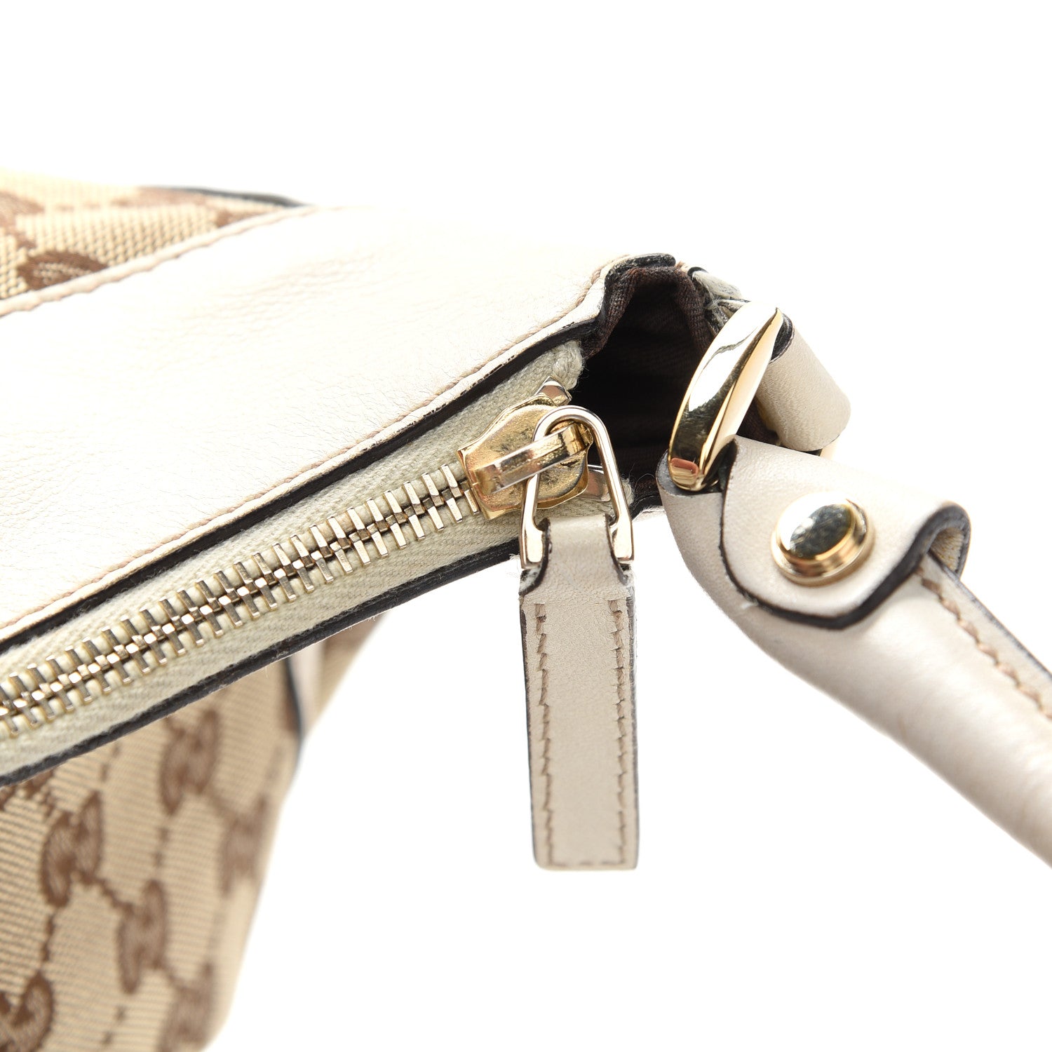 Gucci Monogram Large D Gold Hobo Off White 10 of 11