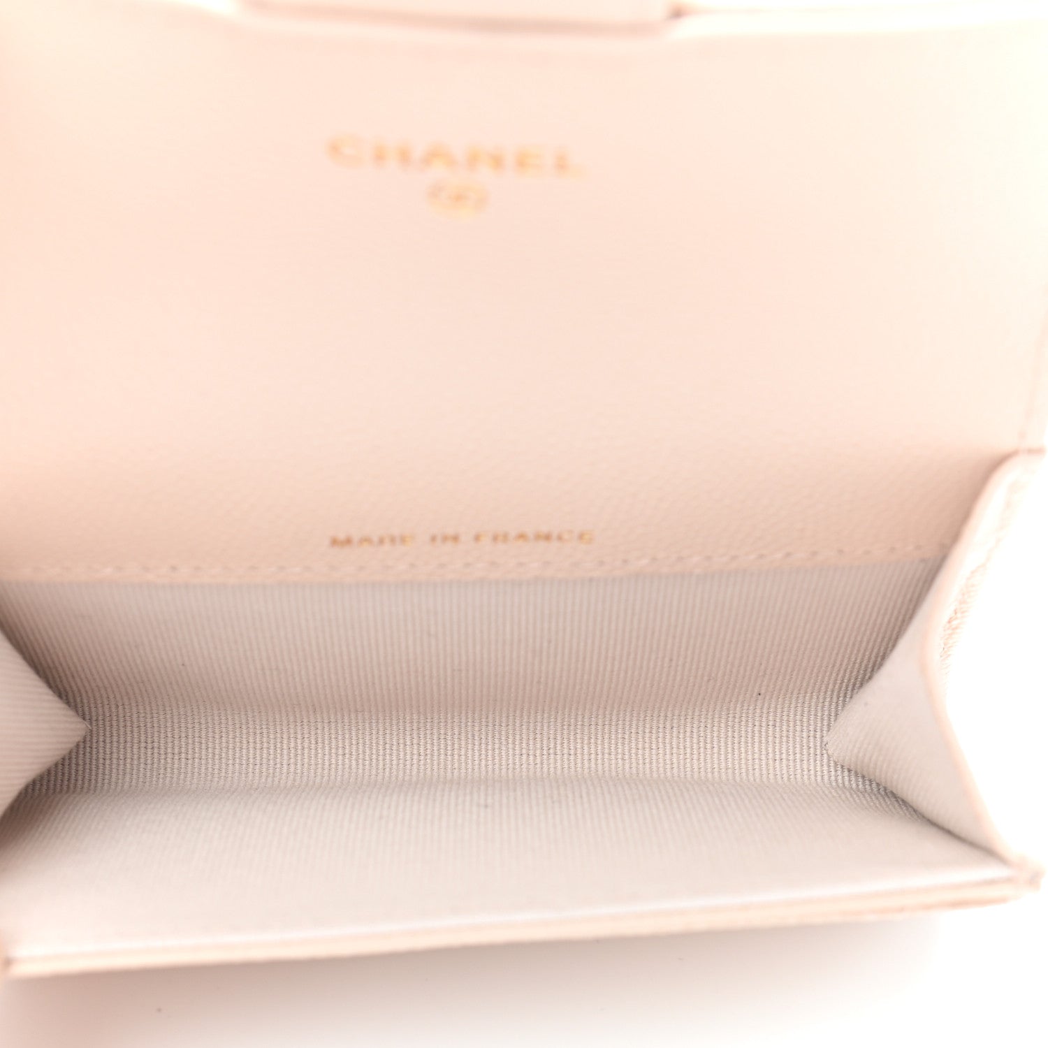 Chanel Caviar Quilted Flap Card Holder Wallet Beige 5 of 8