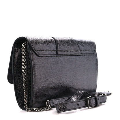 Versace Metallic Calfksin Virtus Wallet On Chain Grey 3 of 11