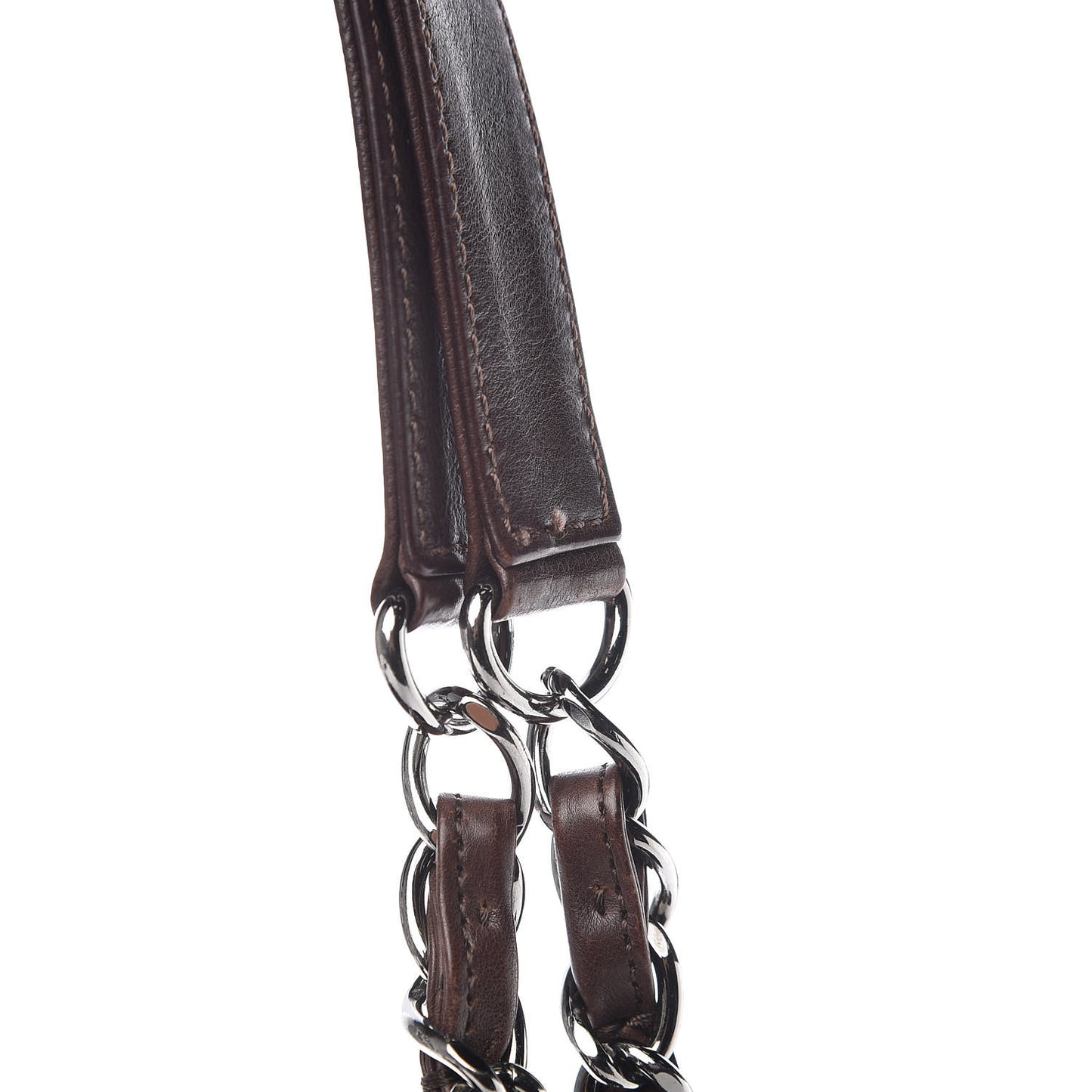 Calfskin Quilted Petit Shopping Tote PST Brown