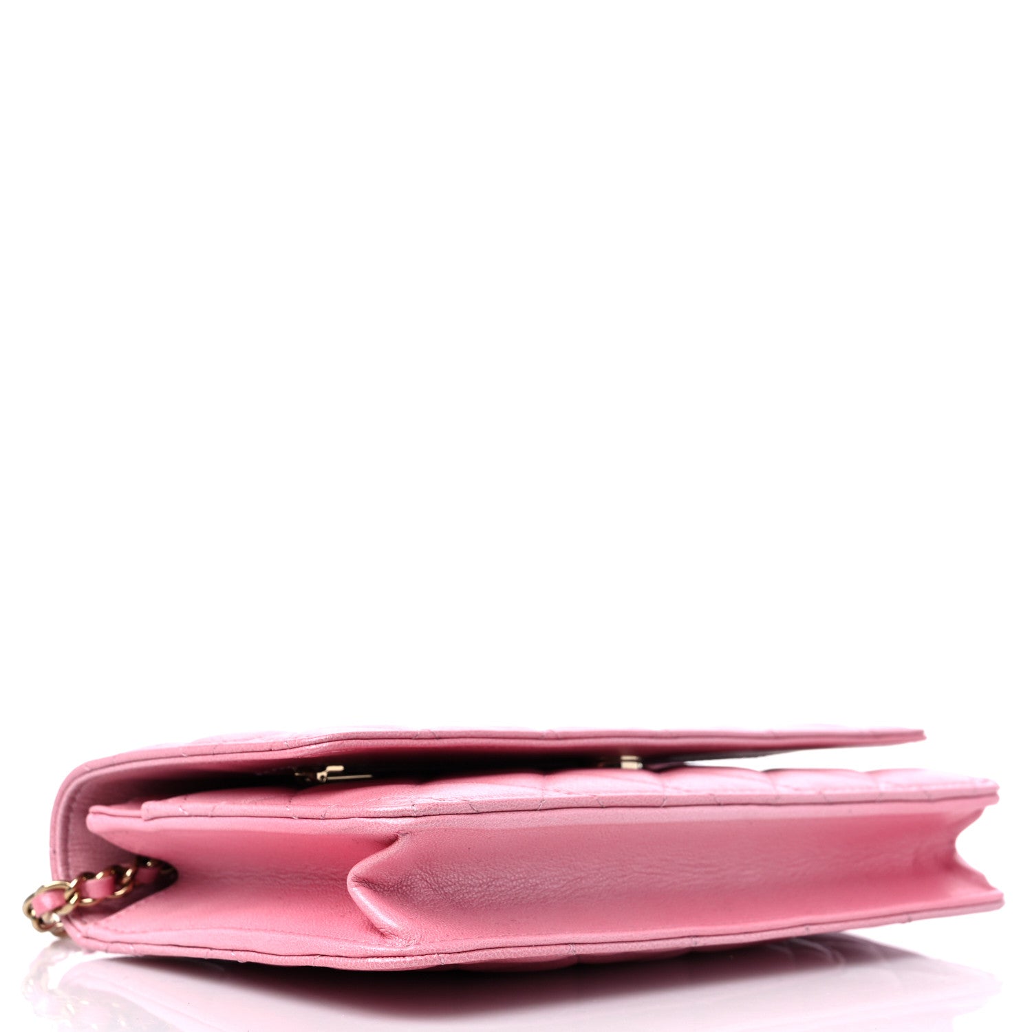 Chanel Iridescent Caviar Quilted Wallet on Chain WOC Rose Pink 4 of 11