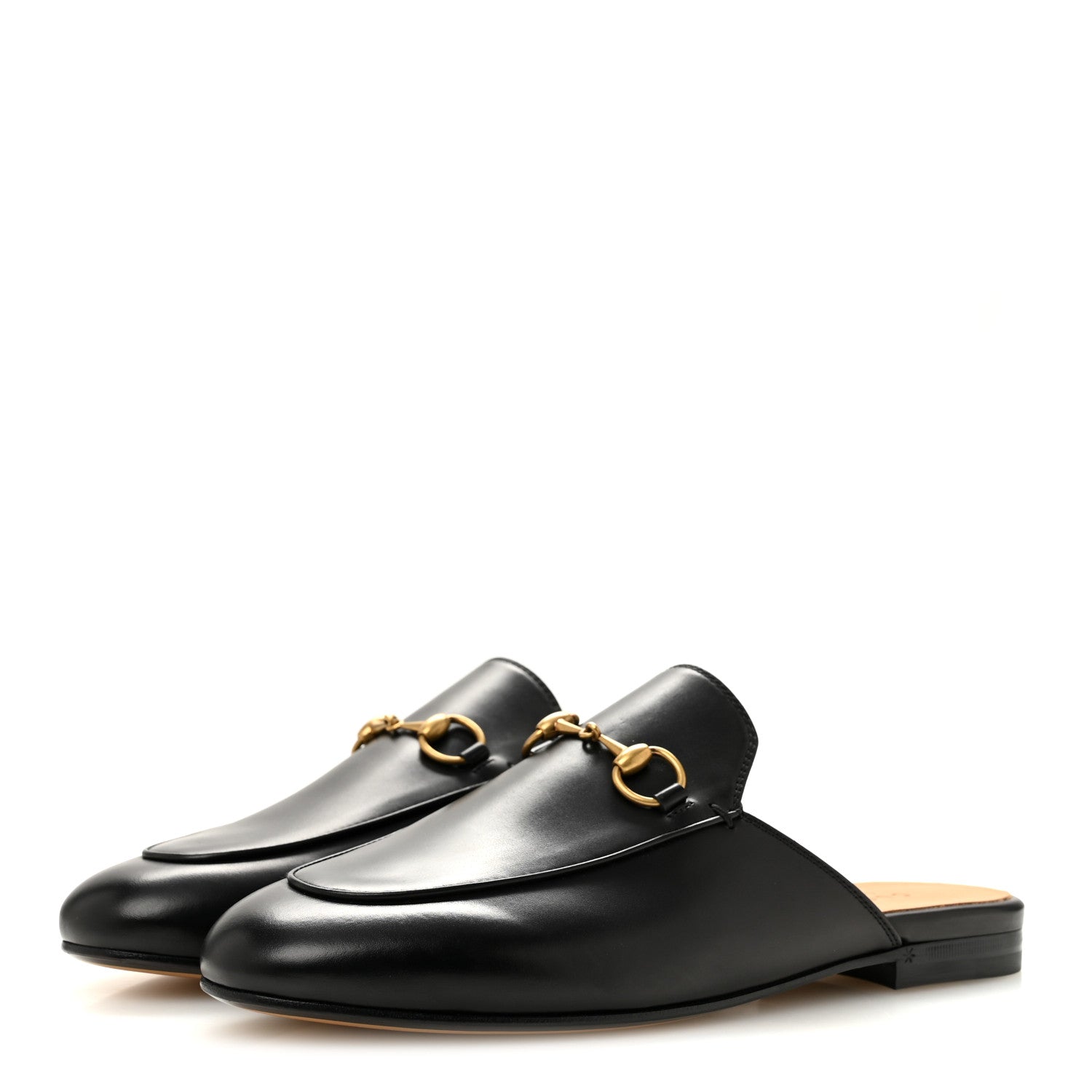Gucci Calfskin Womens Princetown Slippers 37.5 Black 4 of 10
