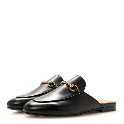 Gucci Calfskin Womens Princetown Slippers 37.5 Black 4 of 10