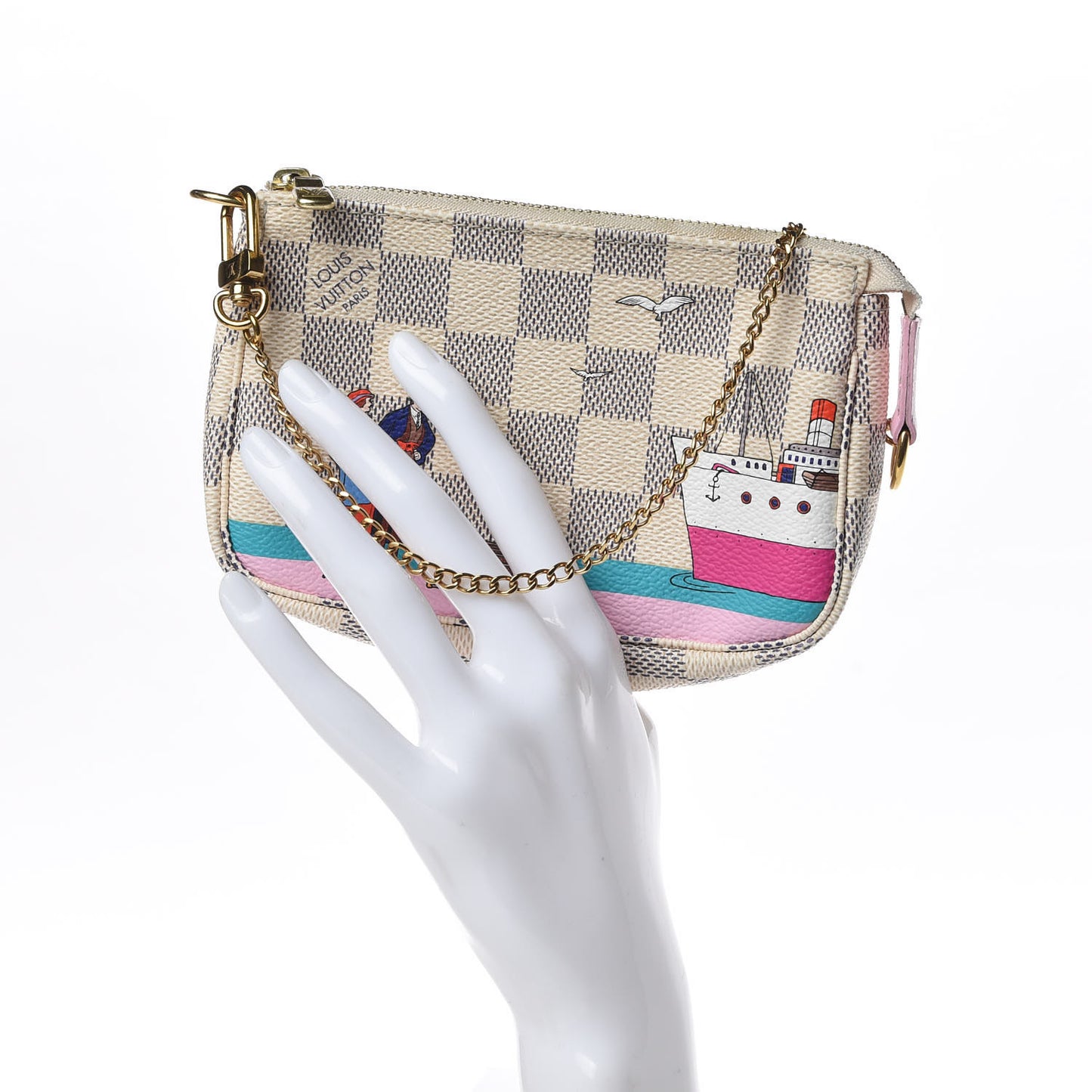 Damier Azur 2016 Christmas Animation Mini Pochette Accessories