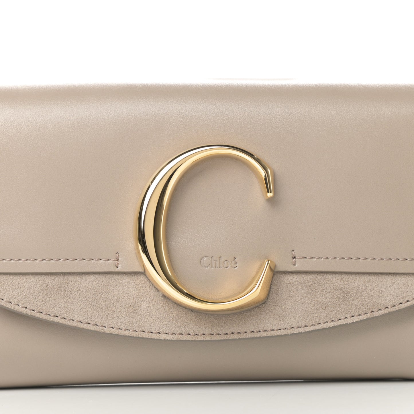 Calfskin Suede C Belt Bag Motty Grey