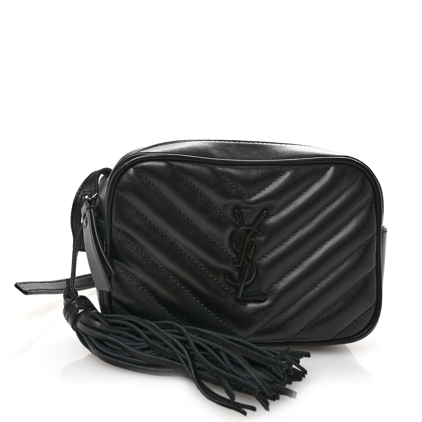 Calfskin Matelasse Monogram Lou Belt Bag Black