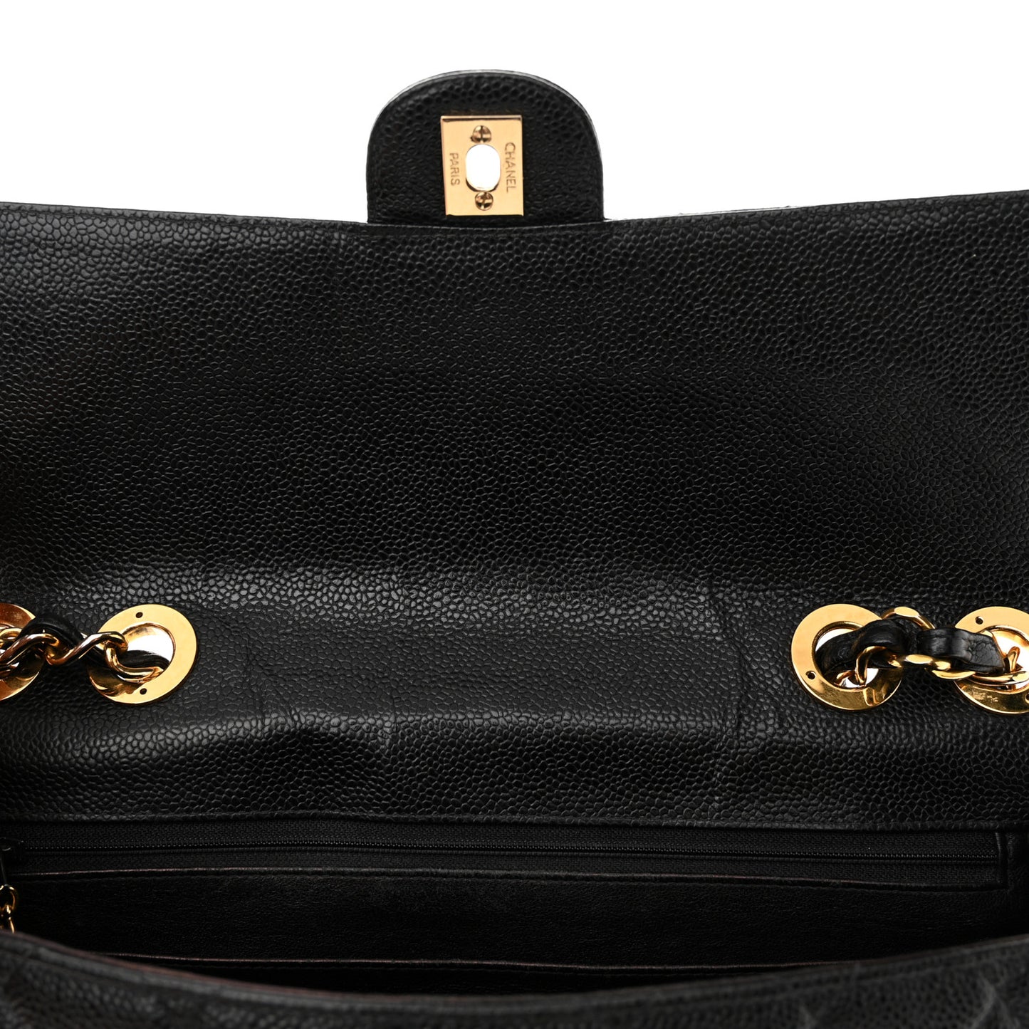 Caviar Quilted Jumbo Single Flap Black