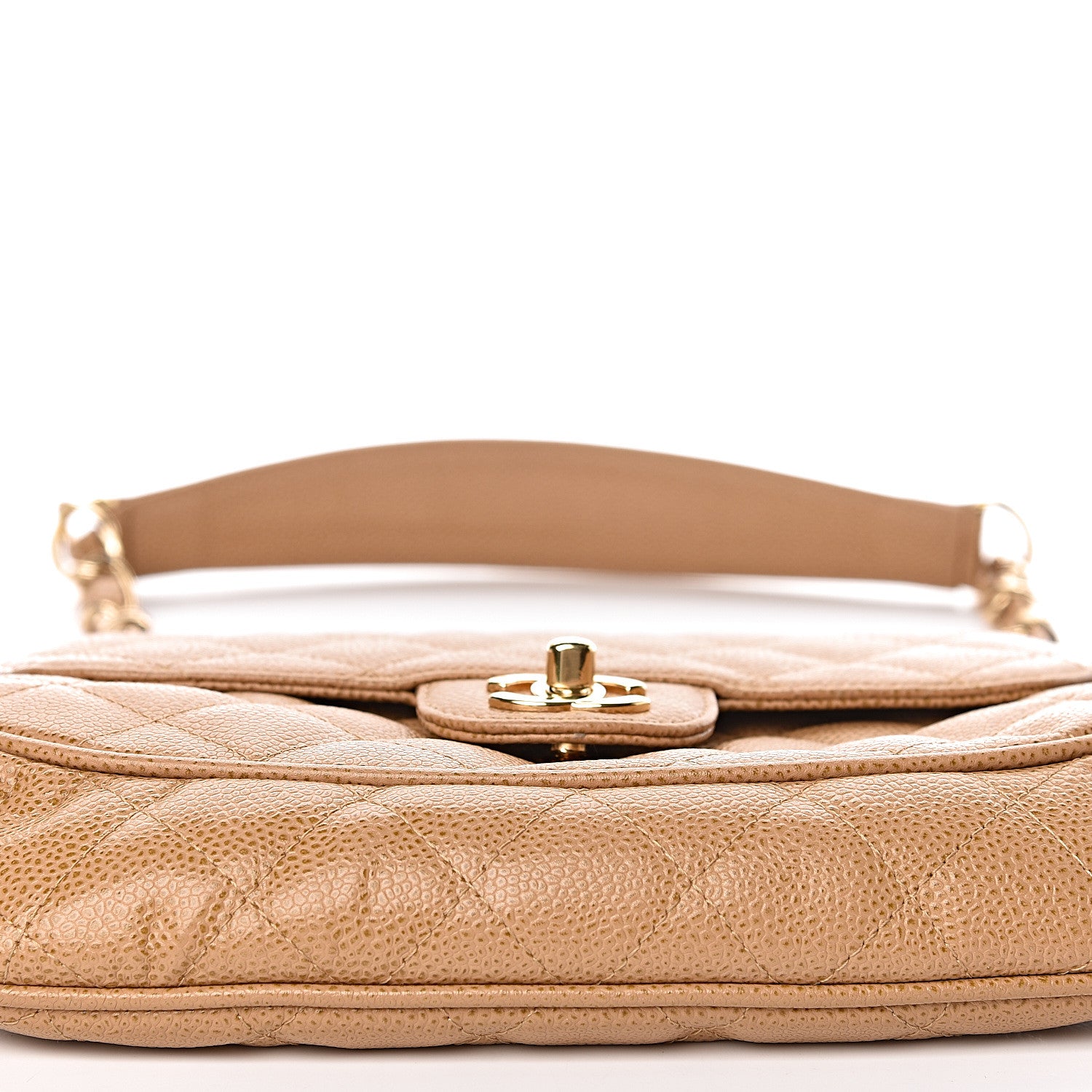 Chanel Caviar Quilted Flap Shoulder Bag Beige 11 of 11