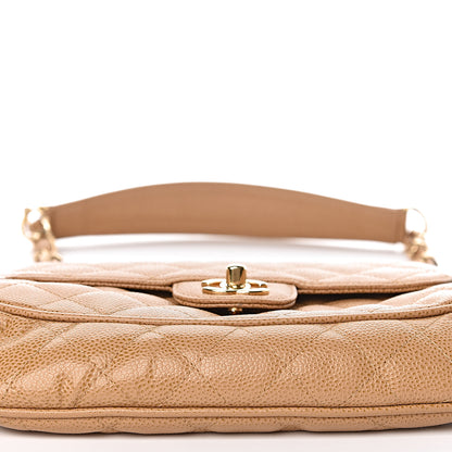 Chanel Caviar Quilted Flap Shoulder Bag Beige 11 of 11