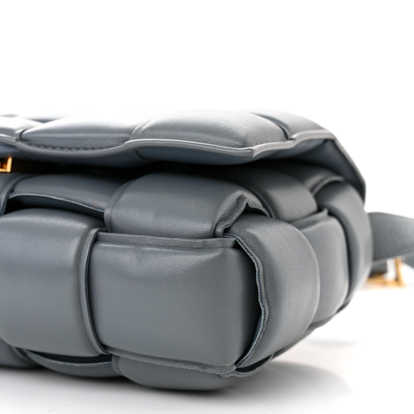 Nappa Maxi Intreccio Padded Cassette Crossbody Bag Thunder