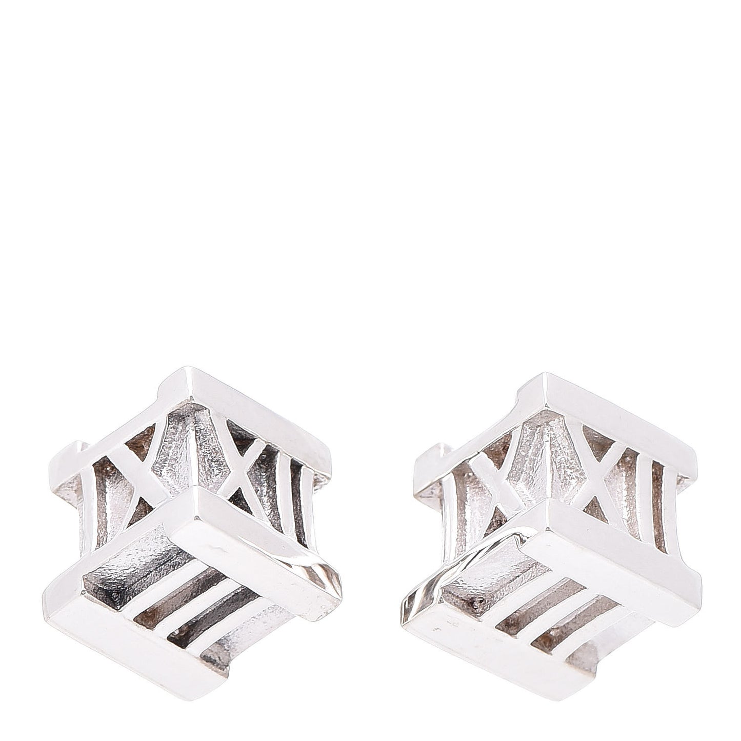 Sterling Silver Atlas Cube Earrings