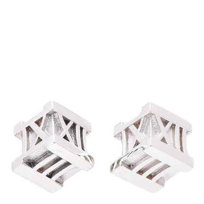Tiffany Sterling Silver Atlas Cube Earrings 1 of 7