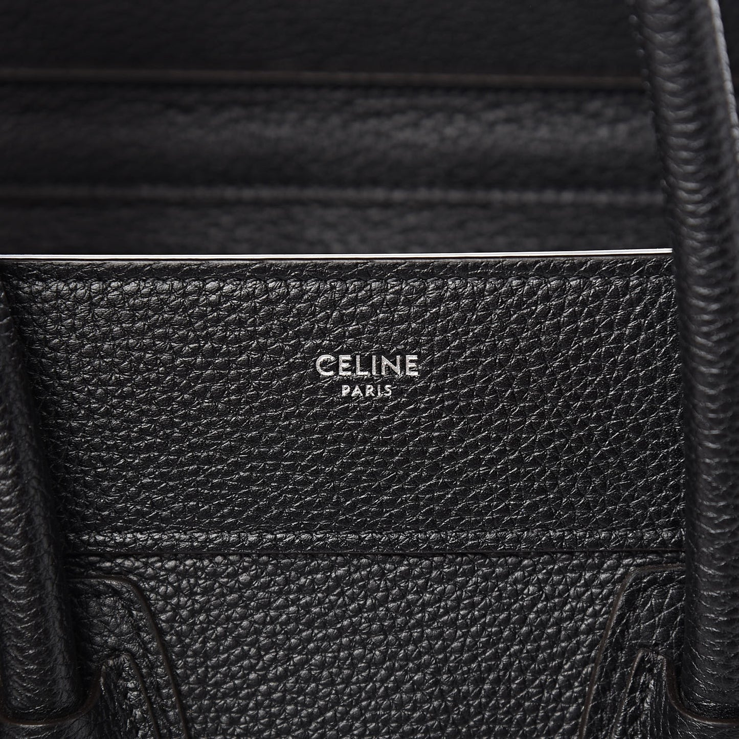 Drummed Calfskin Micro Luggage Black