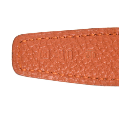 Hermes Box Taurillon Clemence 24mm Constance Belt 80 Orange Black 7 of 7
