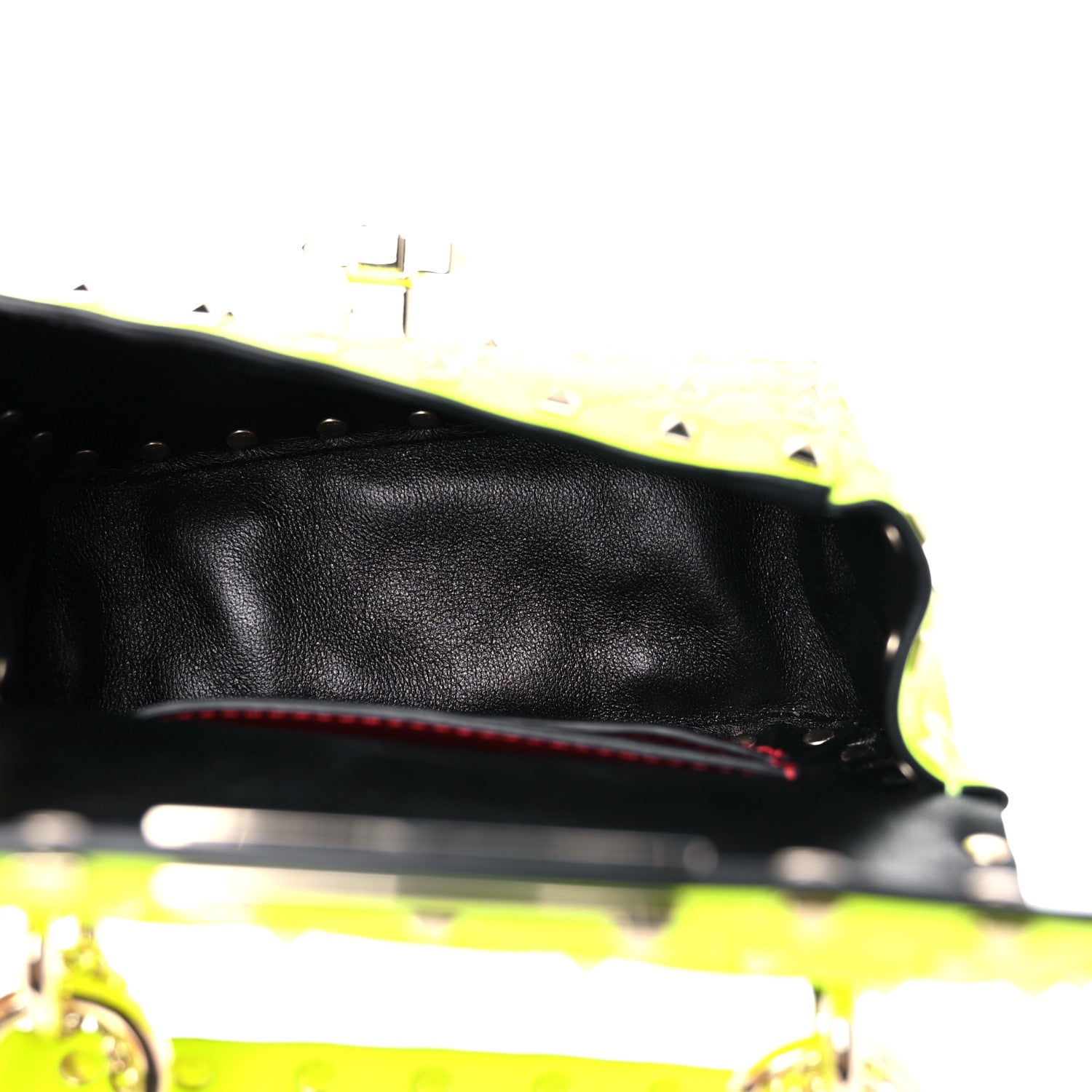 Valentino Garavani Calfskin Micro Rockstud Spike Shoulder Bag Lime 5 of 9