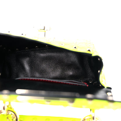 Valentino Garavani Calfskin Micro Rockstud Spike Shoulder Bag Lime 5 of 9