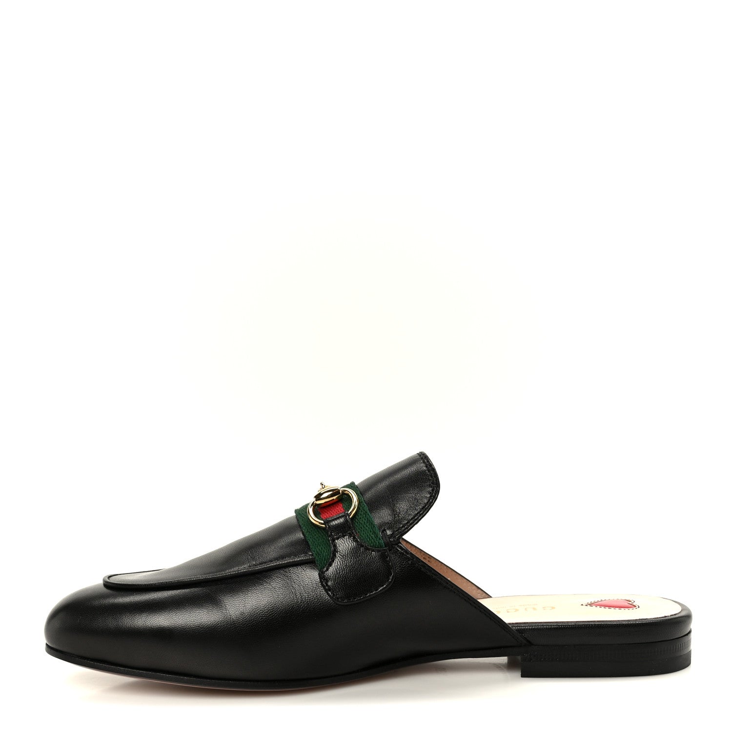 Gucci Malaga Kid Web Womens Princetown Slippers 36.5 Black 1 of 10