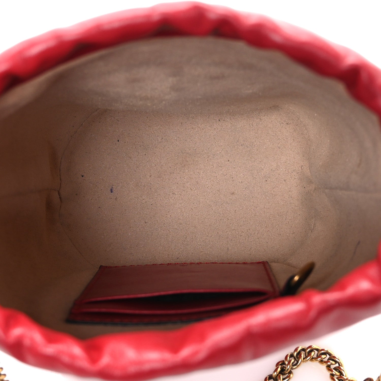Gucci Calfskin Matelasse Mini GG Marmont 2.0 Bucket Bag Hibiscus Red 5 of 10