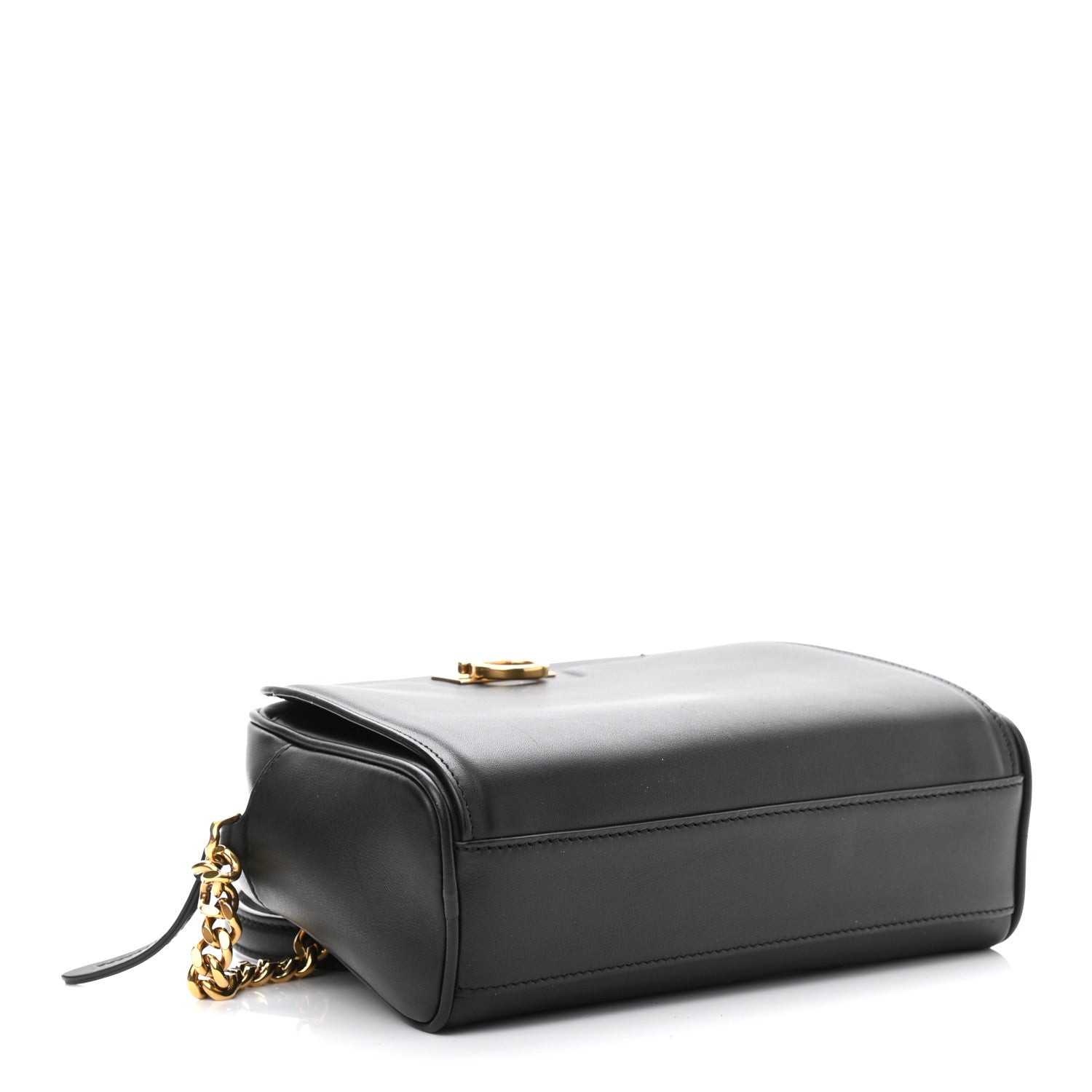 Salvatore Ferragamo Calfskin Trifolio Camera Crossbody Bag Black 3 of 9