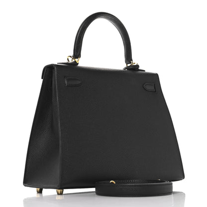 Hermes Epsom Kelly Sellier 25 Black 3 of 14