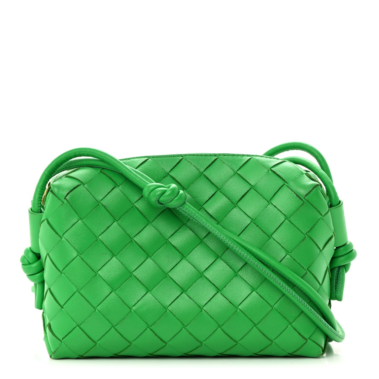 Nappa Intrecciato Mini Loop Camera Bag Parakeet